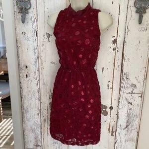 Anthropologie SB Sachin + Babi Size 2 Woman's Wine Red Sequin Sleeveless Dress